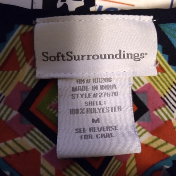 Soft Surroundings Aztec Print Tunic Size Medium - Picture 4 of 10